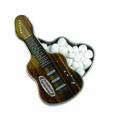 Electric Guitar-Shaped Mint Tin - Custom Stickers Now