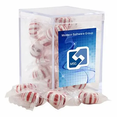 Small Acrylic Candy Box with Starlight Mints - Custom Stickers Now