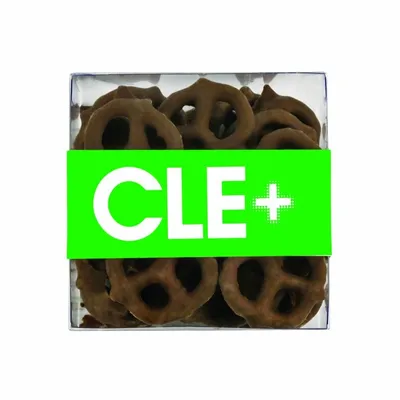 Square Acetates - Milk Chocolate Mini Pretzels - Custom Stickers Now