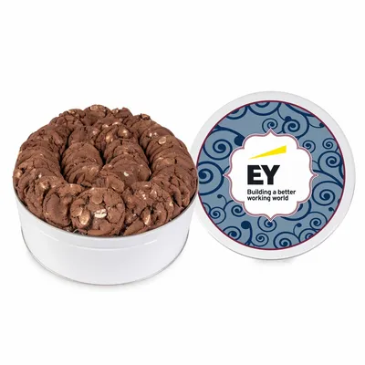 Fresh Beginnings Chocolate Double Chip Cookie Tin (Large) - Custom Stickers Now