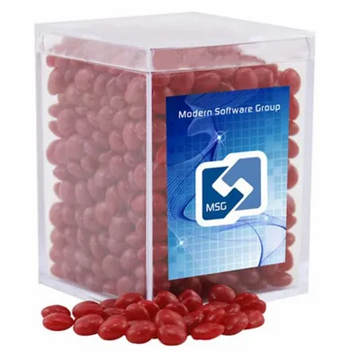 Acrylic Box with Red Hots - Small - Custom Stickers Now