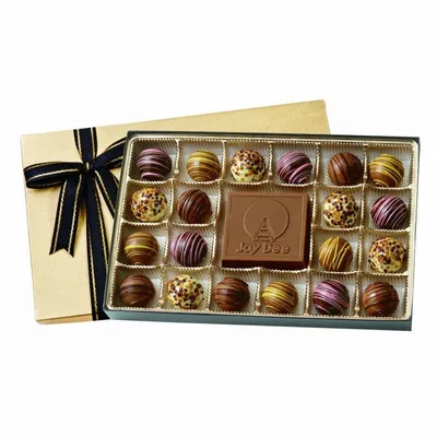 Truffle Gift Box with 20 Chocolate Truffles - Custom Stickers Now