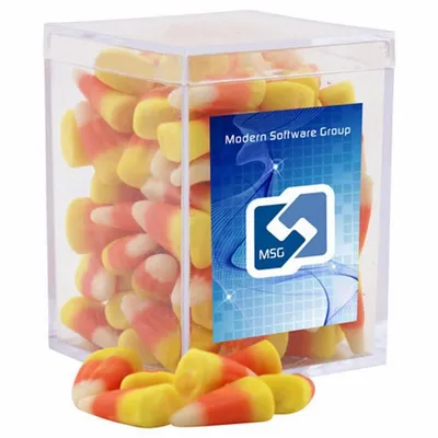 Acrylic Box with Candy Corn - Small - Custom Stickers Now