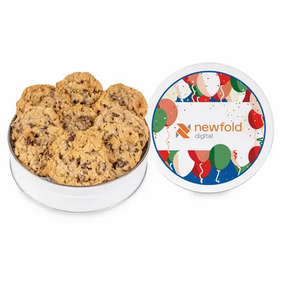 Fresh Beginnings Oatmeal Raisin Cookie Tin (Small) - Custom Stickers Now