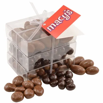 3 Way Chocolate Stack Acetate Tower - Custom Stickers Now
