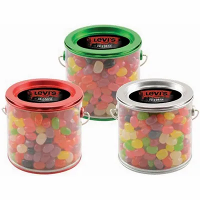Tin Pail with Jelly Beans - Custom Stickers Now