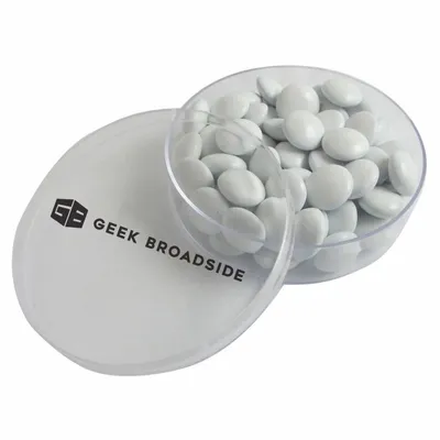 Small Round Acrylic with Chocolate Buttons - Custom Stickers Now