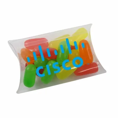 Small Pillow Acetate Box with Mike & Ike's - Custom Stickers Now