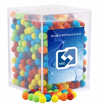 Acrylic Box with Mini Jawbreakers - Small - Custom Stickers Now