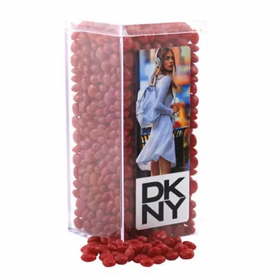 Acrylic Box with Red Hots - Medium - Custom Stickers Now