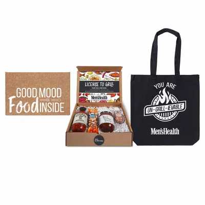 License to Grill - BBQ Gourmet Kit with Tote - Custom Stickers Now