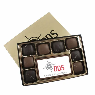 8 Piece Sea Salt Caramels with Digital Printed Centerpiece - Custom Stickers Now