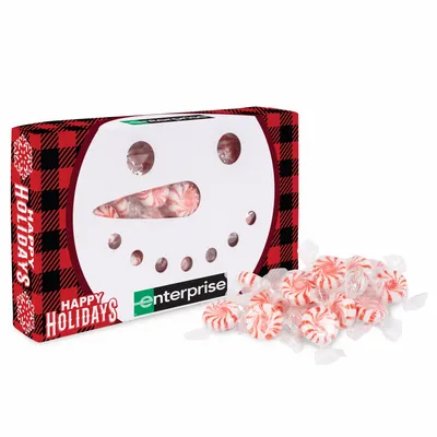 Snowman Die Cut Box with Starlight Mints - Custom Stickers Now