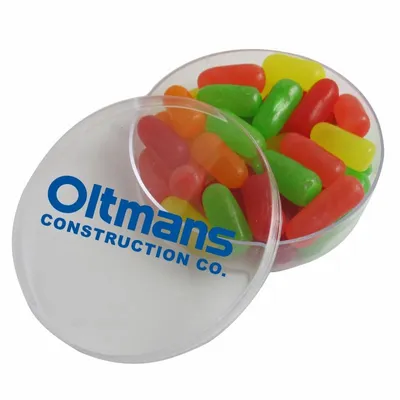 Small Round Acrylic with Mike & Ike's - Custom Stickers Now
