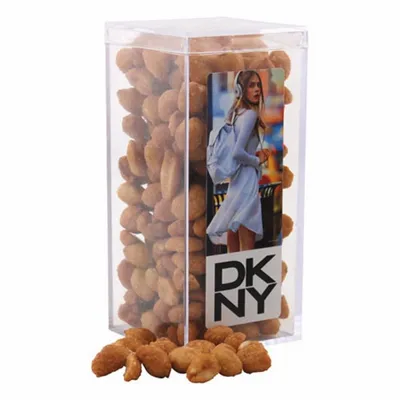 Acrylic Box with Honey Roasted Peanuts - Medium - Custom Stickers Now