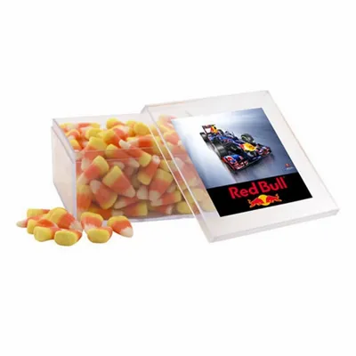Acrylic Box with Candy Corn - Large - Custom Stickers Now