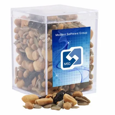 Acrylic Box with Trail Mix - Small - Custom Stickers Now