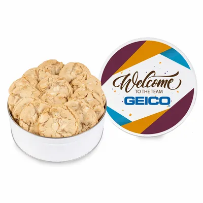 Fresh Beginnings Macadamia Nut Cookie Tin - Custom Stickers Now