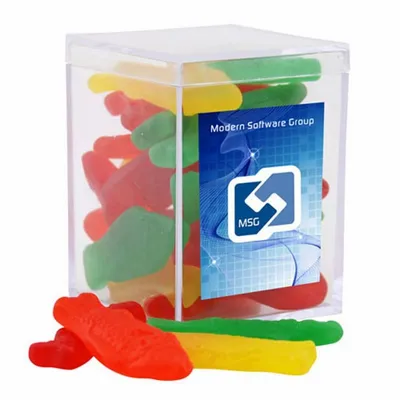 Acrylic Box with Swedish Fish - Small - Custom Stickers Now