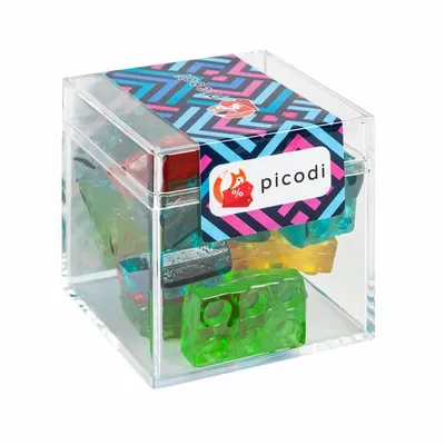 Clever Candy Sweet Boxes with Gummy 3D Blocks - Custom Stickers Now