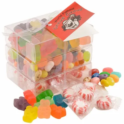 3 Way Candy Stack Acetate Tower - TRB901 - Custom Stickers Now