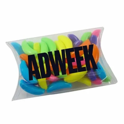 Small Pillow Acetate Box with Assorted Silly Bananas - Custom Stickers Now