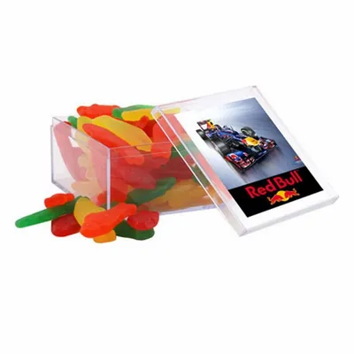 Acrylic Box with Swedish Fish - Large - Custom Stickers Now