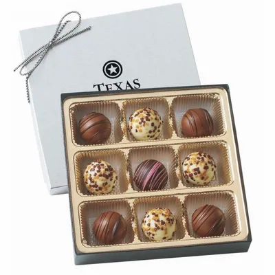 Truffle Gift Box with 9 Truffles - Custom Stickers Now