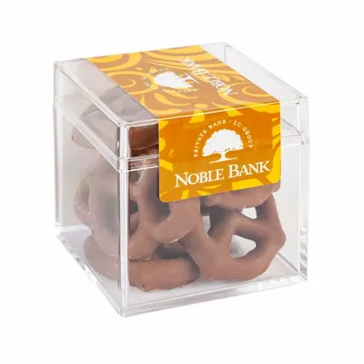 Sweet Boxes with Milk Chocolate Pretzels - Custom Stickers Now