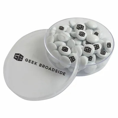 Small Round Acrylic with Imprinted Chocolate Buttons - Custom Stickers Now