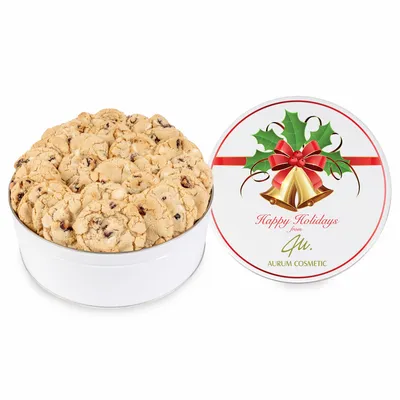 Fresh Beginnings Cranberry Cookie Tin (Large) - Custom Stickers Now