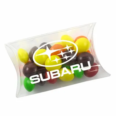Small Pillow Acetate Box with Skittles - Custom Stickers Now