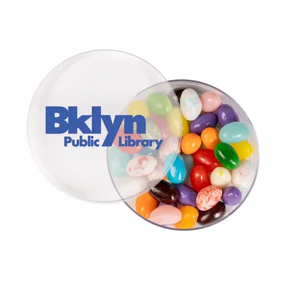Small Round Acrylic with Gourmet Jelly Beans - Custom Stickers Now