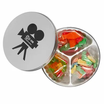 Clever Candy Movie Reel Tin - Confections - Custom Stickers Now