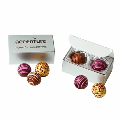 Truffle Gift Box with 2 Truffles - Custom Stickers Now