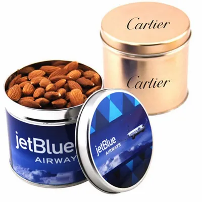 Round Tin with Almonds 3" - Custom Stickers Now