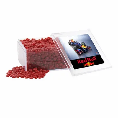 Acrylic Box with Red Hots - Large - Custom Stickers Now