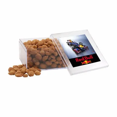 Acrylic Box with Honey Roasted Peanuts - Large - Custom Stickers Now