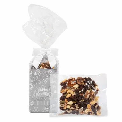 Holiday Gift Tote with Raisin Nut Trail Mix - Custom Stickers Now