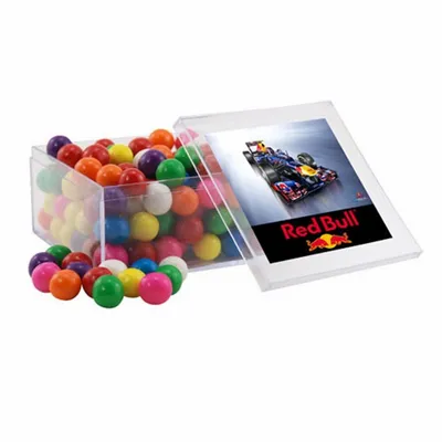 Acrylic Box with Gumballs - Large - Custom Stickers Now