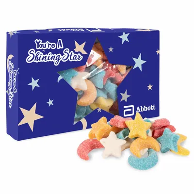You're a Star Die Cut Box w/ Gummy Glitter Sour Stars & Moons - Custom Stickers Now