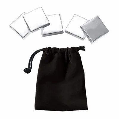 Velour Pouches with Chocolate Squares - Custom Stickers Now