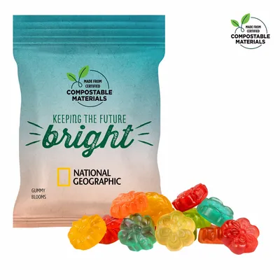 2oz. ECO-Digibag, Compostable & Full Color, Gummy Blooms - Custom Stickers Now
