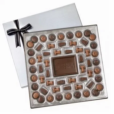 Large Custom Chocolate Delights Gift Box ( 1 1/2 lbs.) - Custom Stickers Now