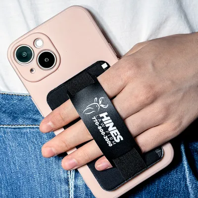 Leather Phone Wallet with Hand Grip - Custom Stickers Now