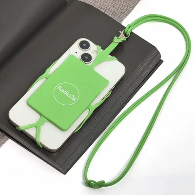 Lanyard Silicone Phone Wallet Holder - Custom Stickers Now