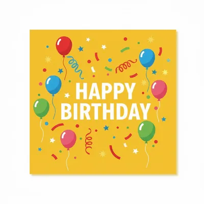 Happy Birthday Napkins - Custom Stickers Now