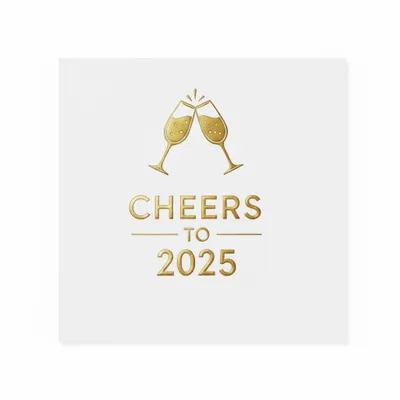 New Years Napkins - Custom Stickers Now