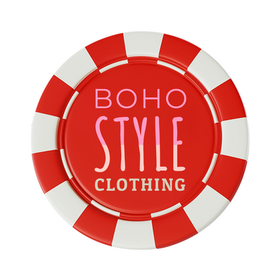 8 Stripe Custom Poker Chips - Inlay