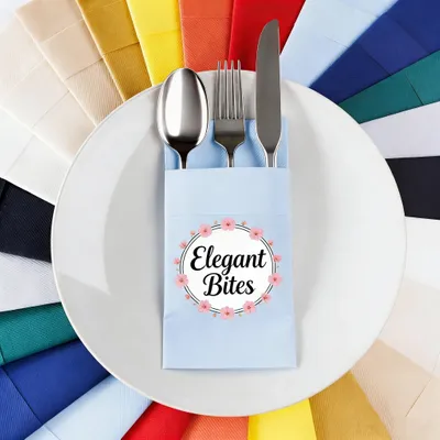 Custom Pocket Napkin - Custom Stickers Now